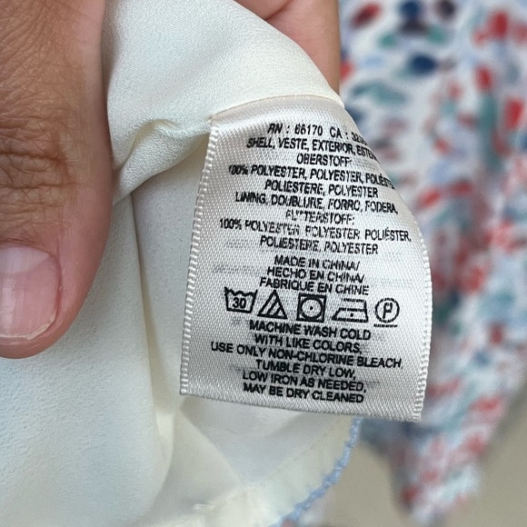 Maeve Anthro‎ Watercolor Pastel Orange Blue Dot Flutter Sleeve Cutout Dress XS - Picture 7 of 8